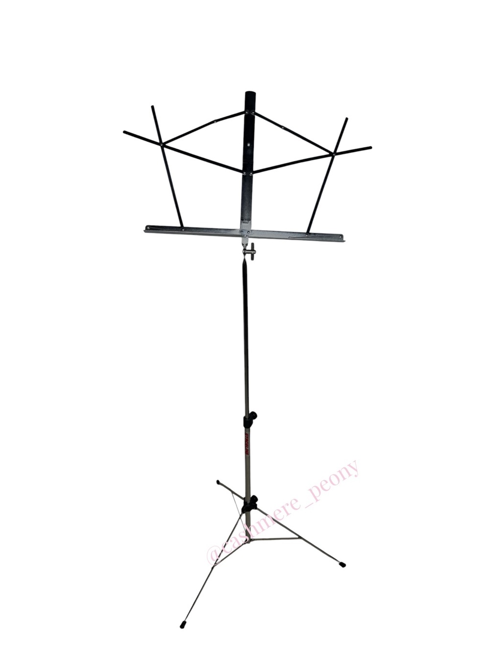 Stageline Silver Chrome Foldable Tripod Music Stand-Portable Sheet Music Holder